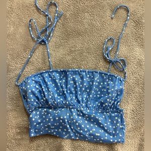 NWOT Princess Polly blue floral top